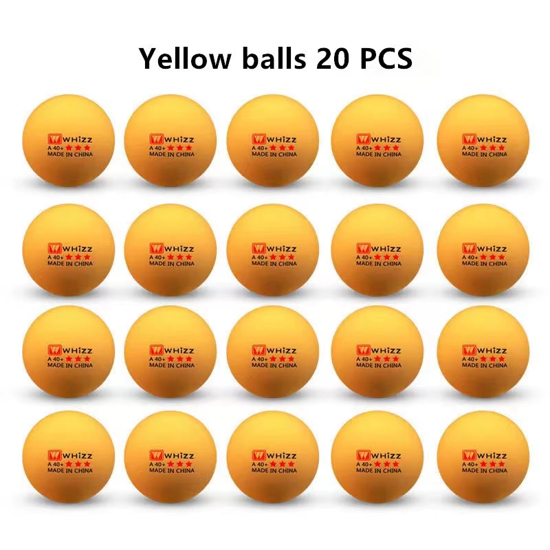 WHIZZ 3-Star 20~100 PCS Table Tennis Ball National Standard Training Balls ABS 40+ High Elasticity Quality Ping-Pong Balls