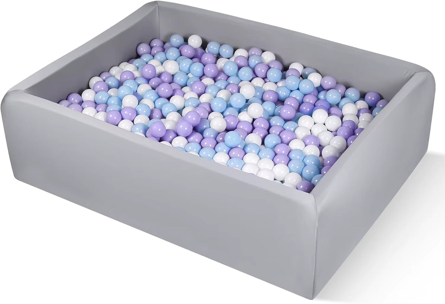 Foam Ball Pit for Children Toddlers, 47 Inch Rectangle Kids Ball Pool, Soft Ball Pit Large Size, Ideal Gift for Children Indoor