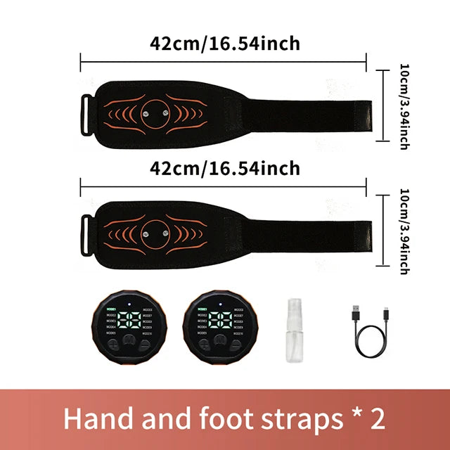 Abdominal Massager Waist Belt Muscle Toner Smart Abdominal Muscle Trainer for Arm Leg Workout Training Fitness Massage Equipment