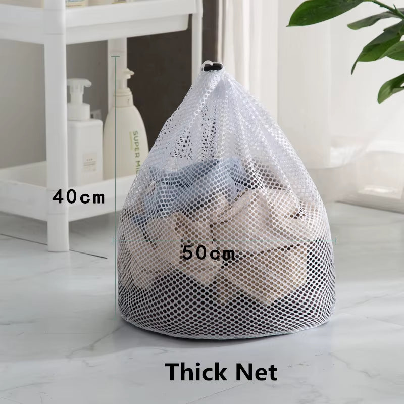 Drawstring Washing Machine Laundry Bag Underwear Bra Socks Wash Net Large Capacity Clothes Storage Pouch Mesh Dirty Laundry Bags