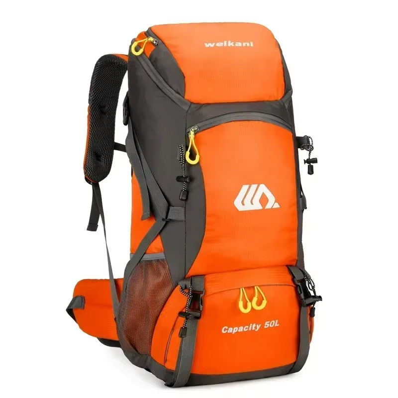 50L Travel Backpack Camping Men Large Hiking Bag Tourist Rucksack Waterproof Outdoor Sports Climbing Mountaineering Bag Luggage
