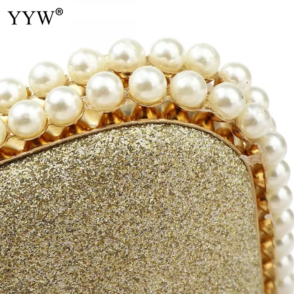 New Pearl Sequined Envelope Clutch Women'S Evening Bags Bling Clutches Wedding Purse Female Handbag 2024 Shoulder Messenger Bag