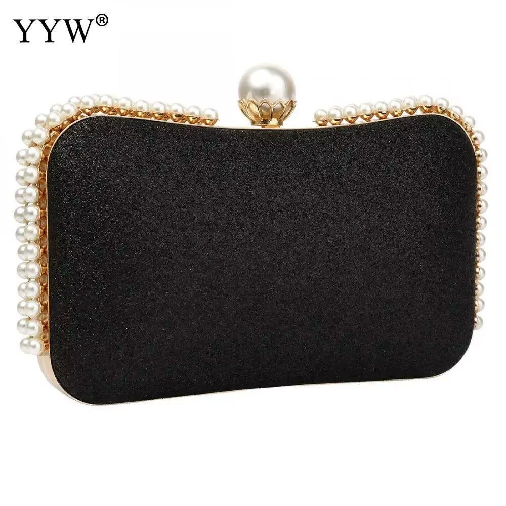 New Pearl Sequined Envelope Clutch Women'S Evening Bags Bling Clutches Wedding Purse Female Handbag 2024 Shoulder Messenger Bag