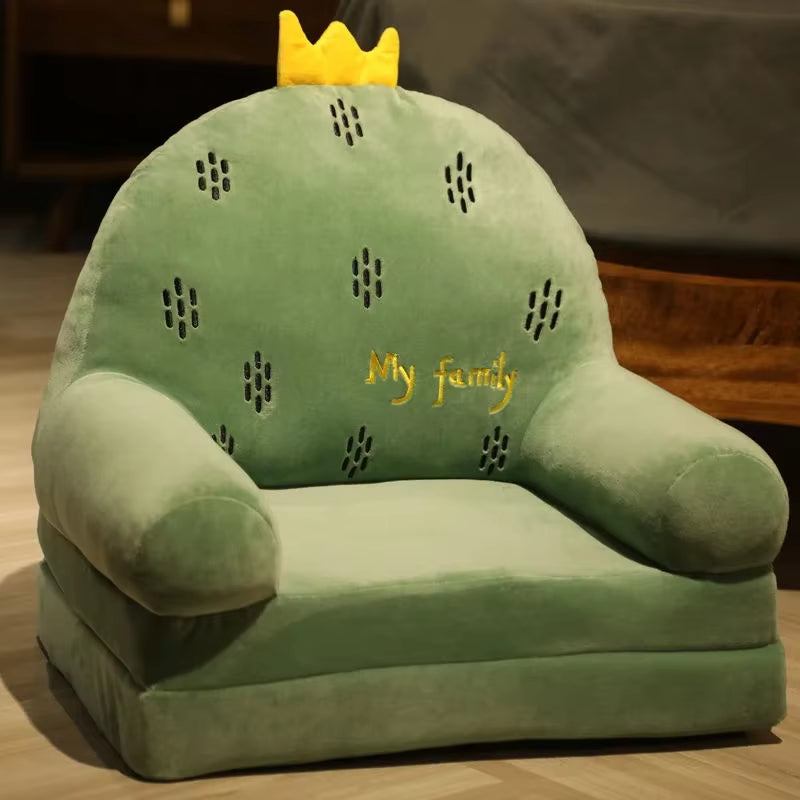 Sofas Children Sofa Cute Cartoon Lazy Folding Small Sofa Bed Girl Princess Baby Toddler Dual-Purpose Child Seat Sofas Princess