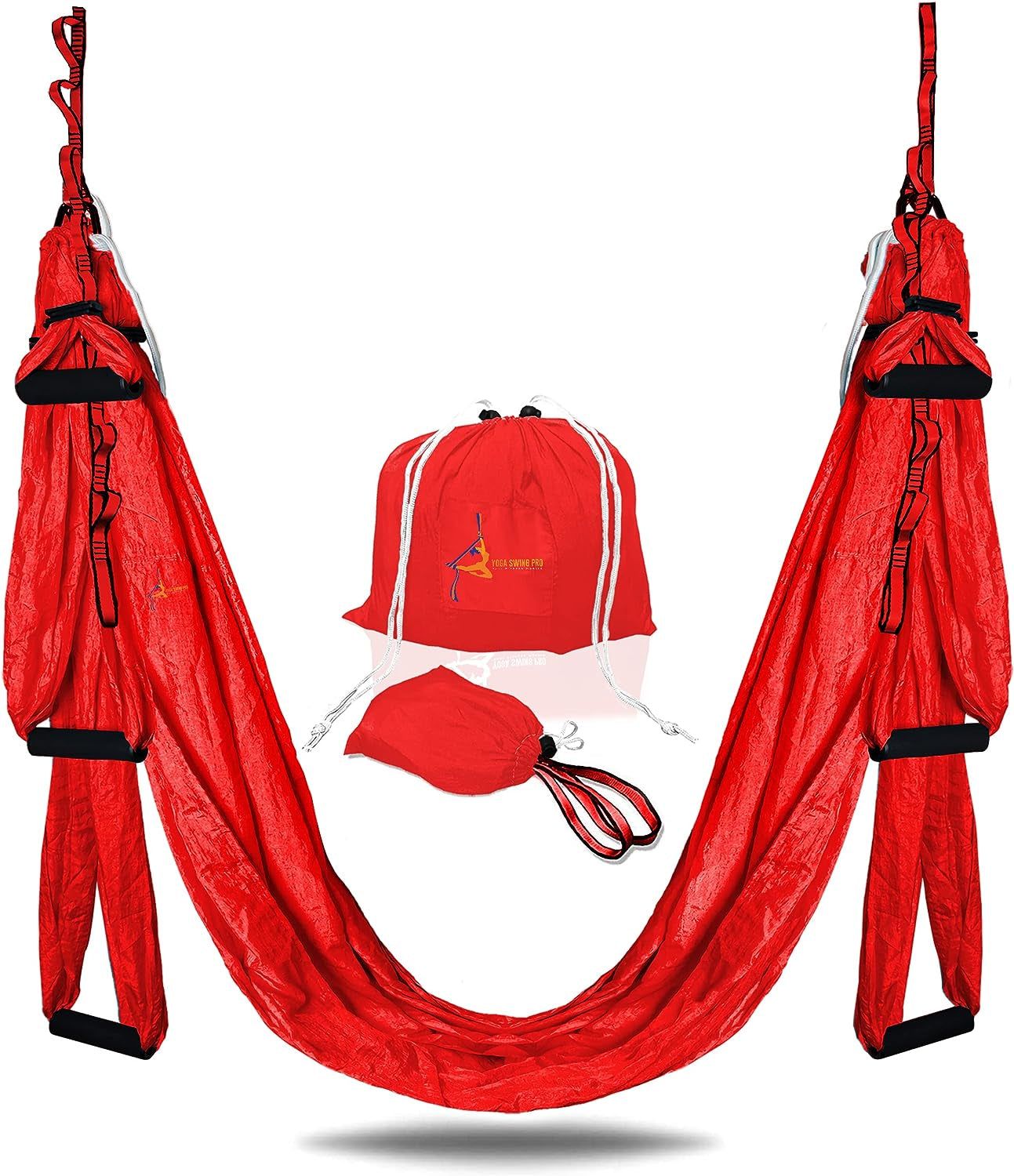 Premium Aerial Hammock anti Gravity Yoga Swing Kit - Acrobat Flying Sling Set for Indoor and Outdoor Inversion Therapy