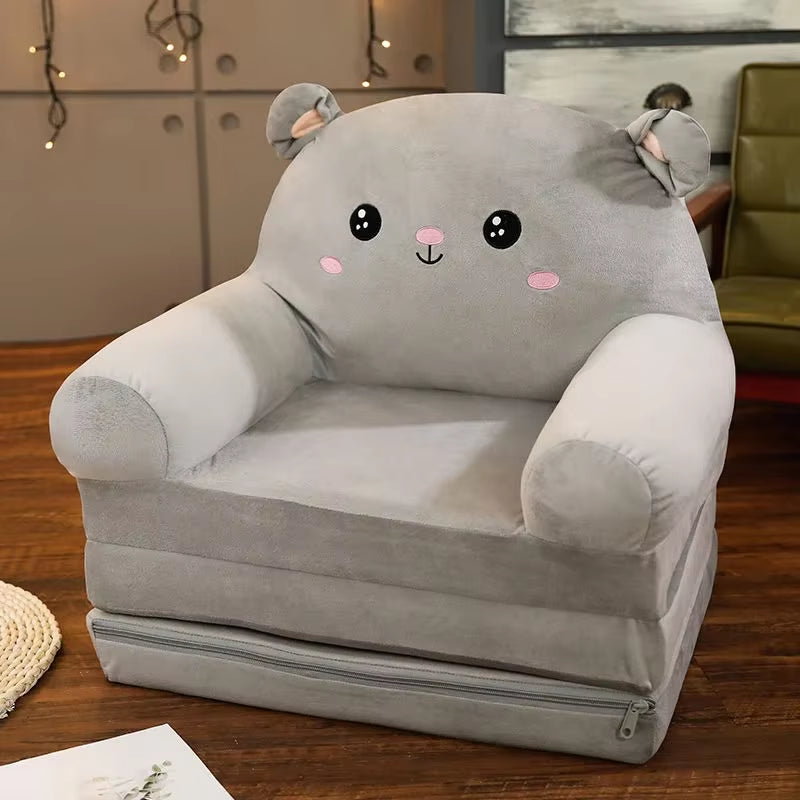 Sofas Children Sofa Cute Cartoon Lazy Folding Small Sofa Bed Girl Princess Baby Toddler Dual-Purpose Child Seat Sofas Princess
