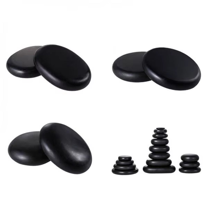 6 Pcs Hot Stones Large Hot Massage Stones Set Professional or Home Spa Relaxing Whole Body Tools for Salon Home Spa in Health