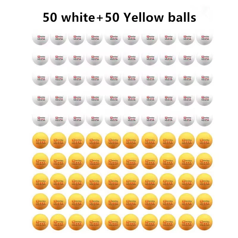 WHIZZ 3-Star 20~100 PCS Table Tennis Ball National Standard Training Balls ABS 40+ High Elasticity Quality Ping-Pong Balls