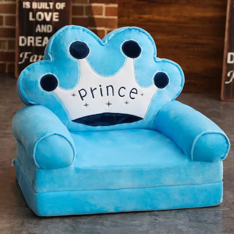 Sofas Children Sofa Cute Cartoon Lazy Folding Small Sofa Bed Girl Princess Baby Toddler Dual-Purpose Child Seat Sofas Princess