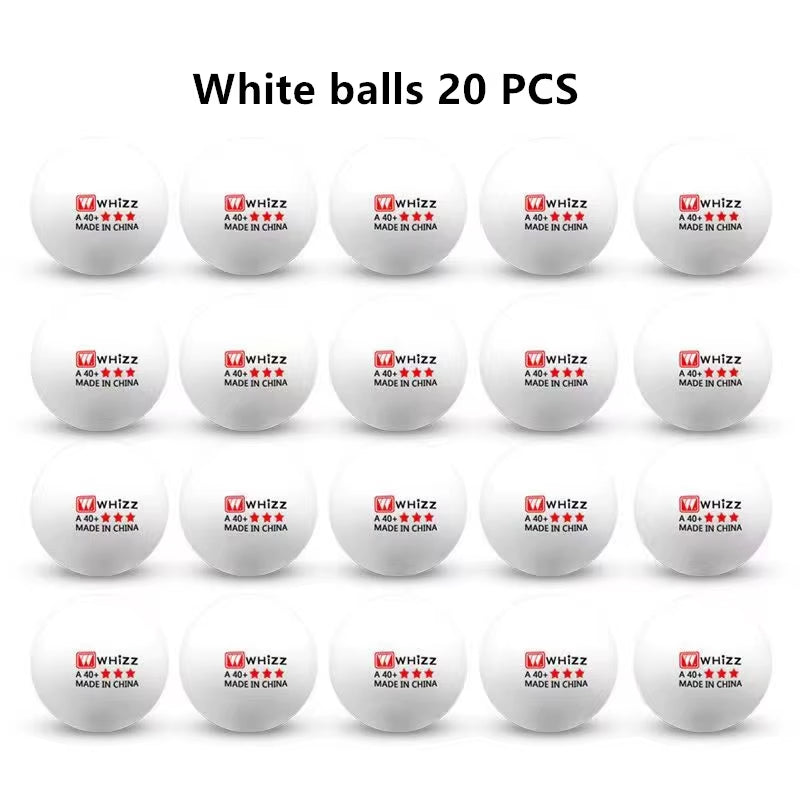 WHIZZ 3-Star 20~100 PCS Table Tennis Ball National Standard Training Balls ABS 40+ High Elasticity Quality Ping-Pong Balls
