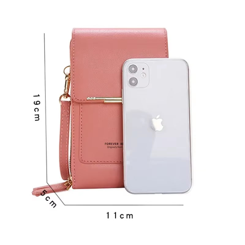Women Bag Soft Leather Wallets Case Touch Screen Cell Phone Purse Crossbody Shoulder Strap Handbag for Female Cheap Women'S Bags