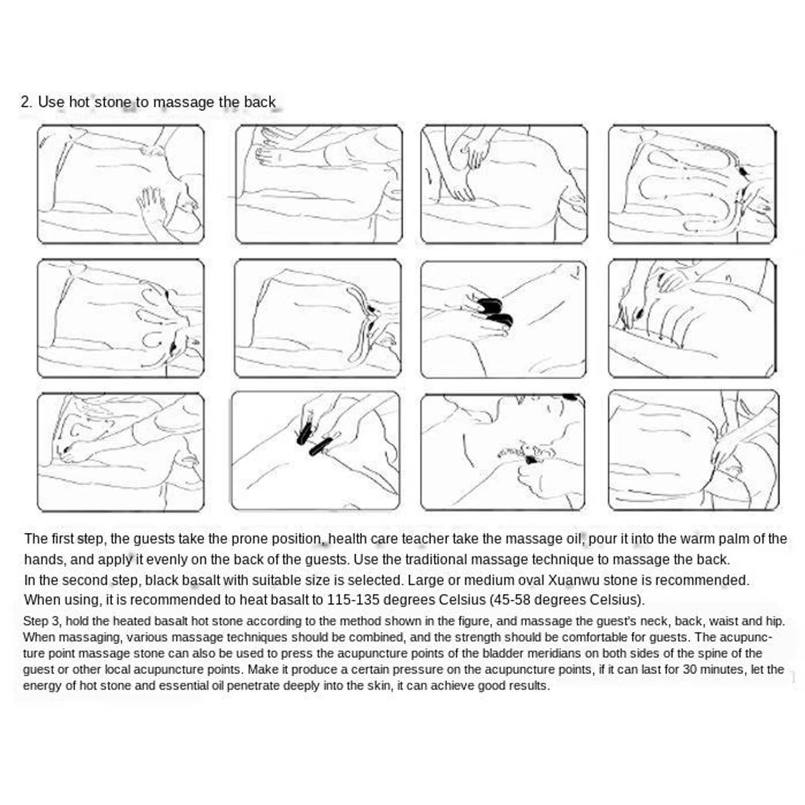 6 Pcs Hot Stones Large Hot Massage Stones Set Professional or Home Spa Relaxing Whole Body Tools for Salon Home Spa in Health