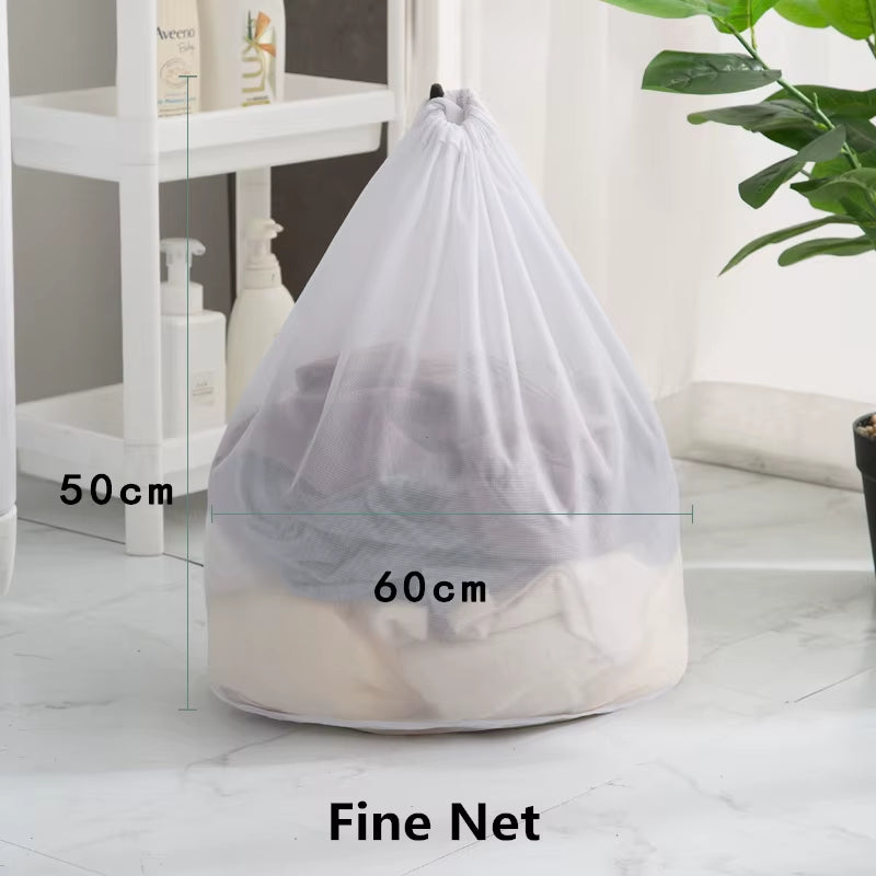 Drawstring Washing Machine Laundry Bag Underwear Bra Socks Wash Net Large Capacity Clothes Storage Pouch Mesh Dirty Laundry Bags