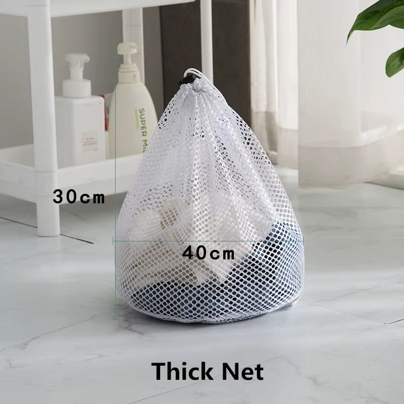 Drawstring Washing Machine Laundry Bag Underwear Bra Socks Wash Net Large Capacity Clothes Storage Pouch Mesh Dirty Laundry Bags