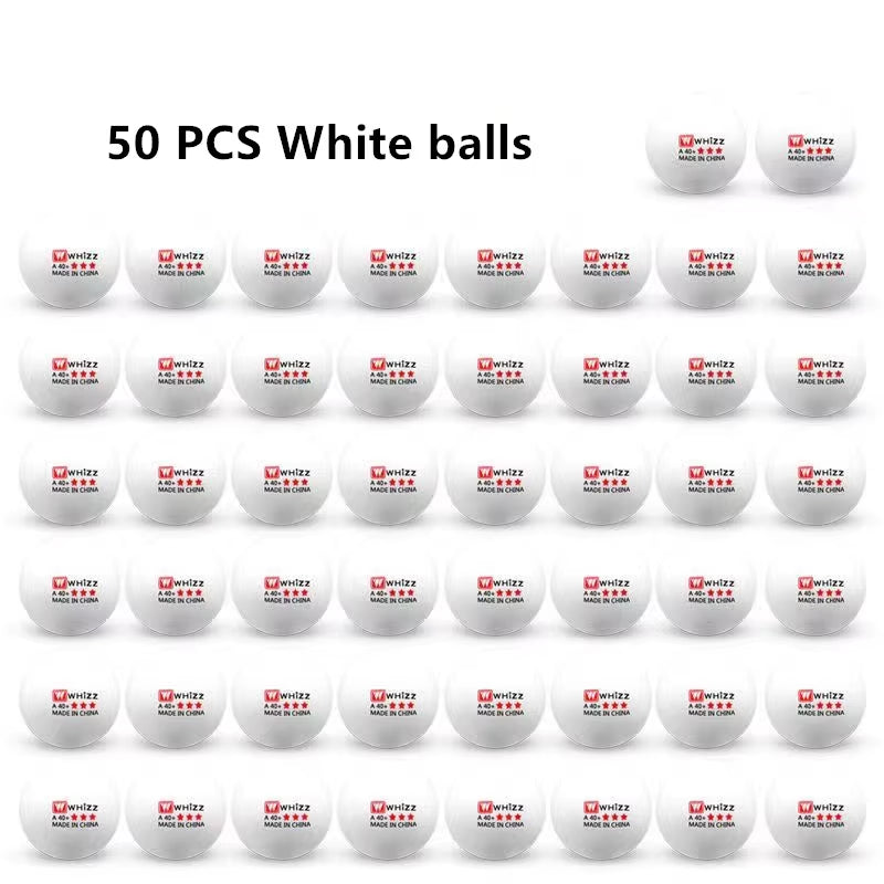 WHIZZ 3-Star 20~100 PCS Table Tennis Ball National Standard Training Balls ABS 40+ High Elasticity Quality Ping-Pong Balls