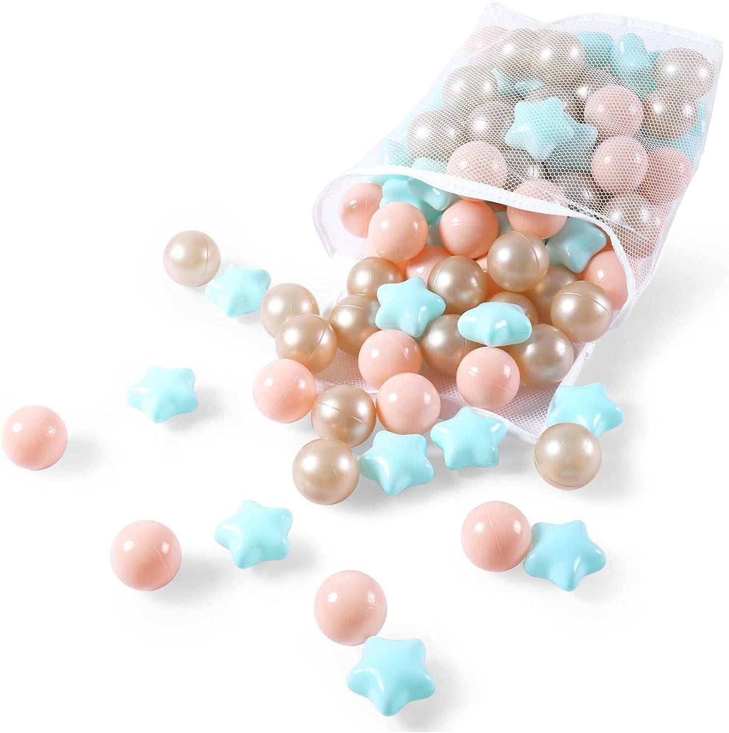 Ball Pit Balls Play Balls for Babies, Small Balls Stars for Kids Playpen Plastic Balls for Babies Ball Pool Puppy Playballs
