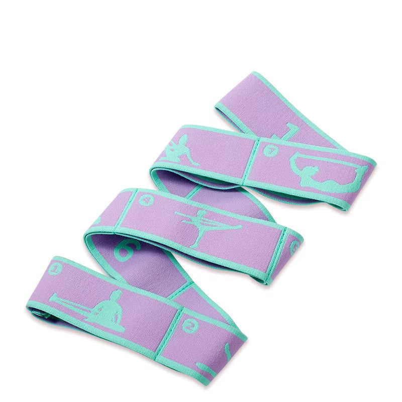 Slimming Resistance Band Yoga Auxiliary Stretching Belt Adult Latin Training Elastic Bands Beginner Pilates Multi-Functional Hot