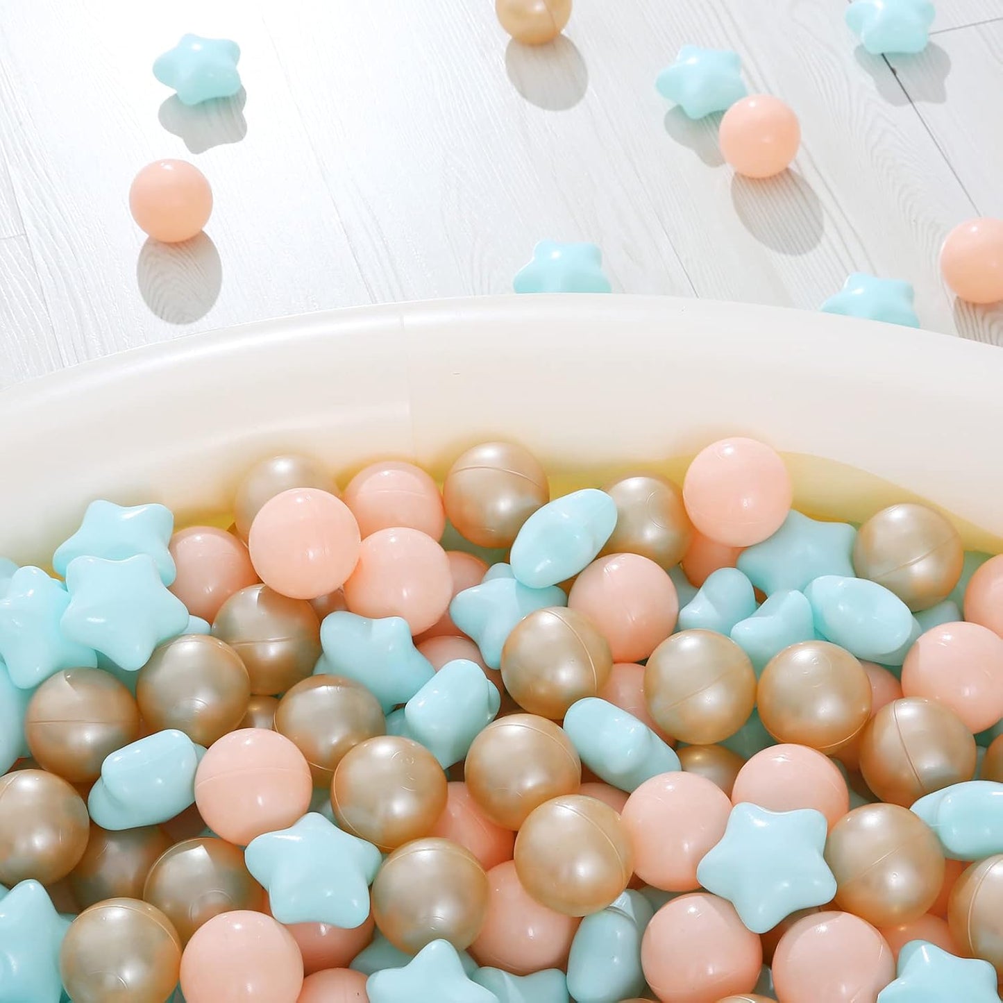 Ball Pit Balls Play Balls for Babies, Small Balls Stars for Kids Playpen Plastic Balls for Babies Ball Pool Puppy Playballs