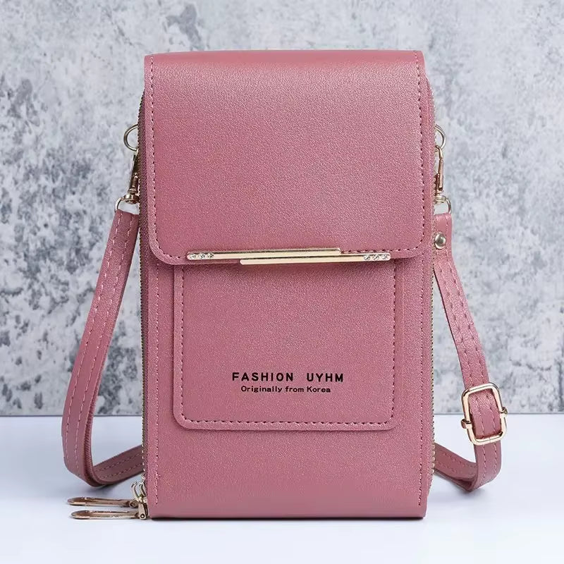 Women Bag Soft Leather Wallets Case Touch Screen Cell Phone Purse Crossbody Shoulder Strap Handbag for Female Cheap Women'S Bags