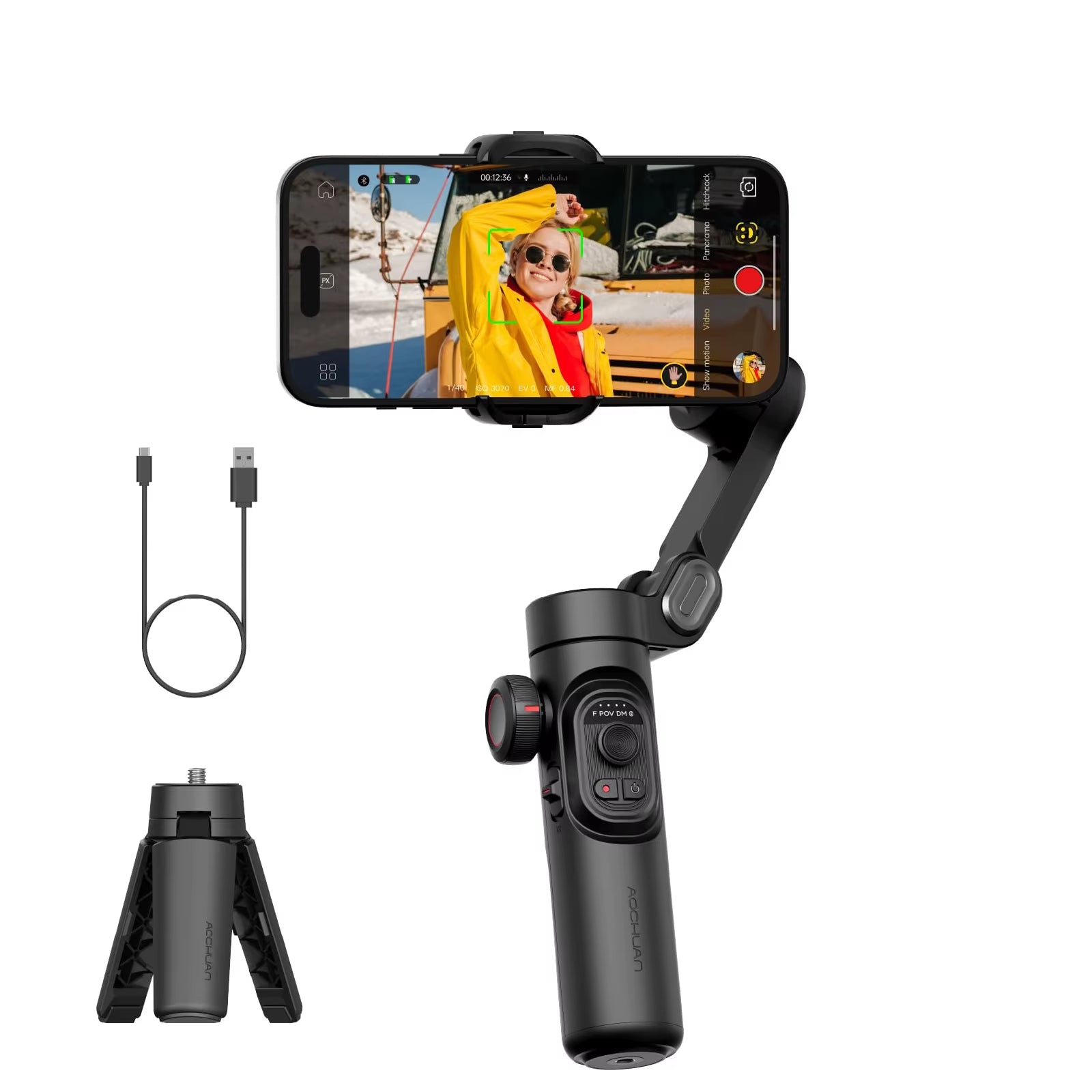 AOCHUAN Smart XE 3-Axis Handheld Gimbal Stabilizer for Smartphone Iphone Android Face Tracking Tiktok Vlog Live Streaming