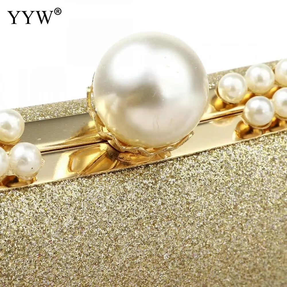 New Pearl Sequined Envelope Clutch Women'S Evening Bags Bling Clutches Wedding Purse Female Handbag 2024 Shoulder Messenger Bag