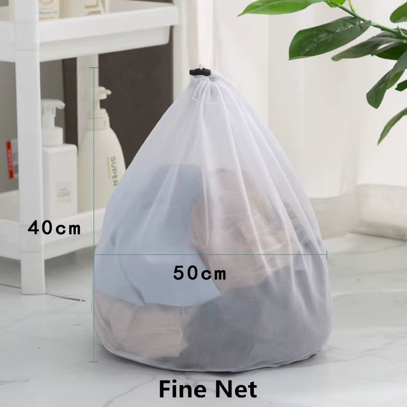 Drawstring Washing Machine Laundry Bag Underwear Bra Socks Wash Net Large Capacity Clothes Storage Pouch Mesh Dirty Laundry Bags