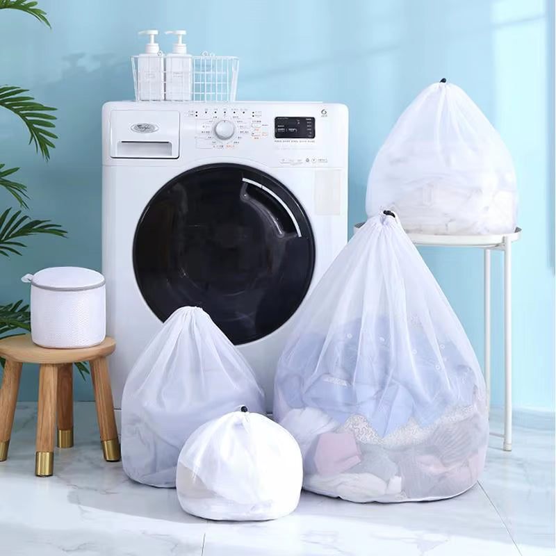 Drawstring Washing Machine Laundry Bag Underwear Bra Socks Wash Net Large Capacity Clothes Storage Pouch Mesh Dirty Laundry Bags