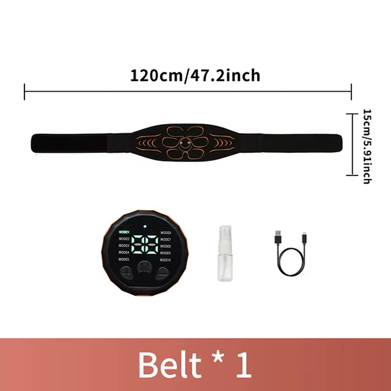 Abdominal Massager Waist Belt Muscle Toner Smart Abdominal Muscle Trainer for Arm Leg Workout Training Fitness Massage Equipment