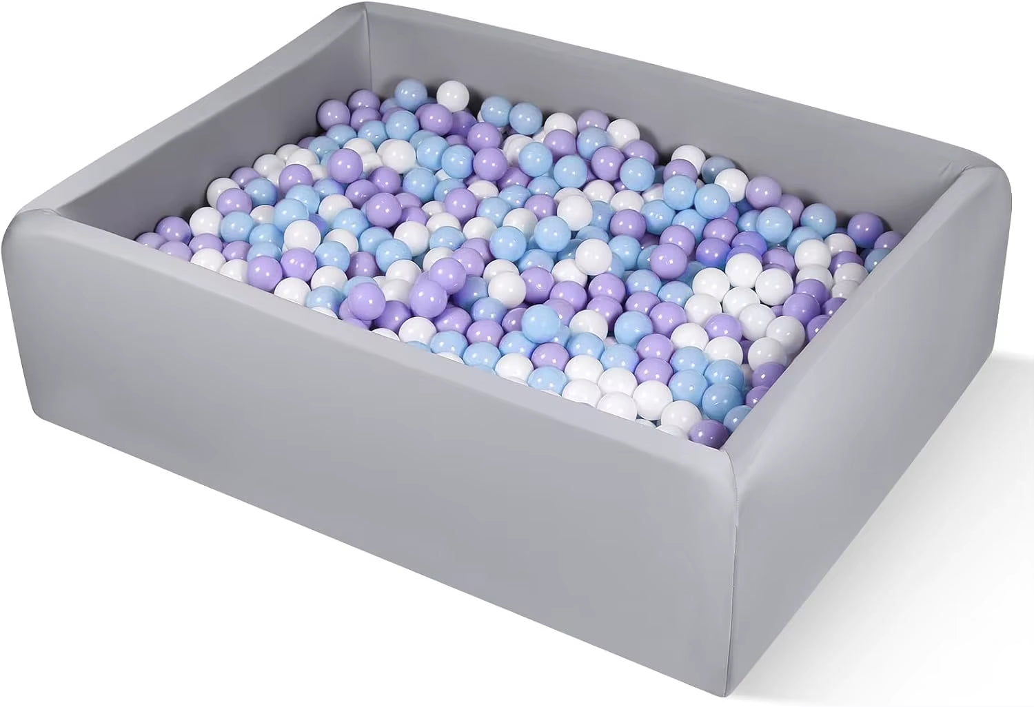Foam Ball Pit for Children Toddlers, 47 Inch Rectangle Kids Ball Pool, Soft Ball Pit Large Size, Ideal Gift for Children Indoor