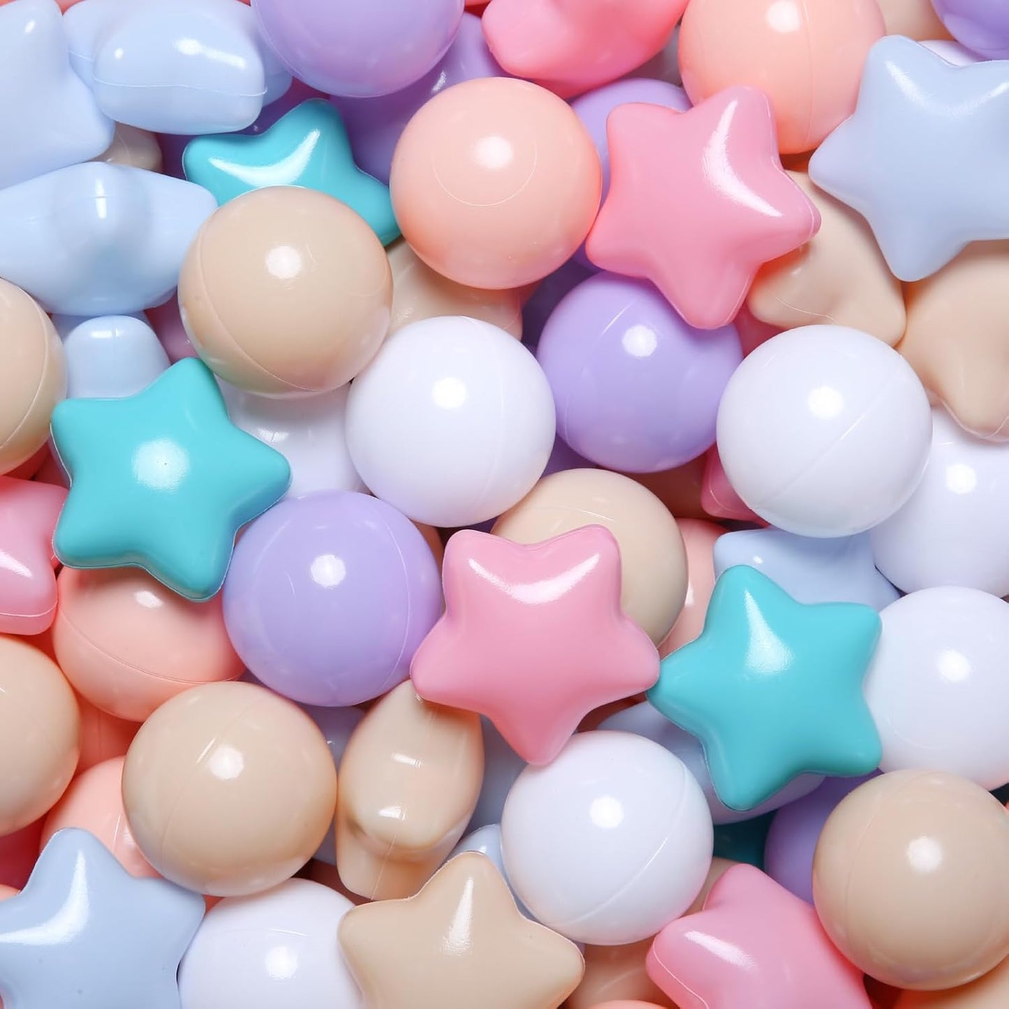Ball Pit Balls Play Balls for Babies, Small Balls Stars for Kids Playpen Plastic Balls for Babies Ball Pool Puppy Playballs