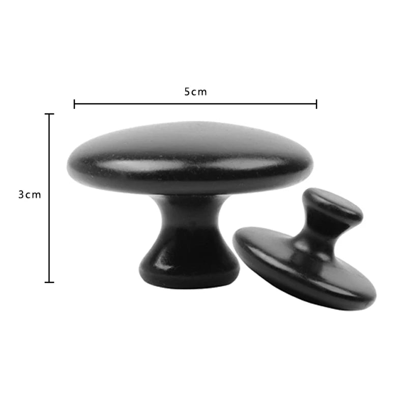 Smooth Mushroom Shape Face Massage Stone Lava Basalt Hot Stone for Spa Massage Therapy Body Facial Massage Stone