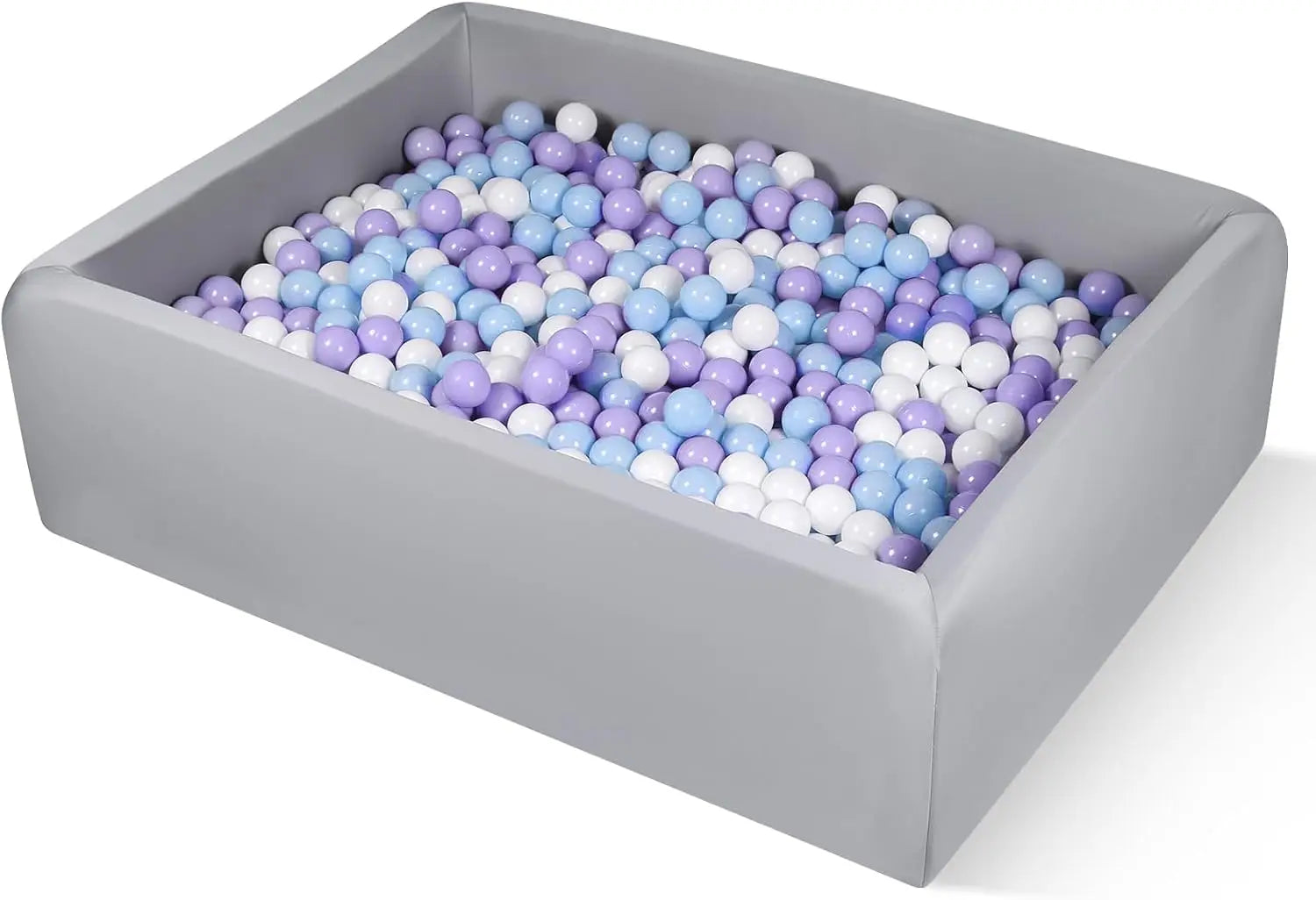 Foam Ball Pit for Children Toddlers, 47 Inch Rectangle Kids Ball Pool, Soft Ball Pit Large Size, Ideal Gift for Children Indoor