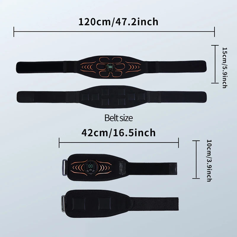 Abdominal Massager Waist Belt Muscle Toner Smart Abdominal Muscle Trainer for Arm Leg Workout Training Fitness Massage Equipment