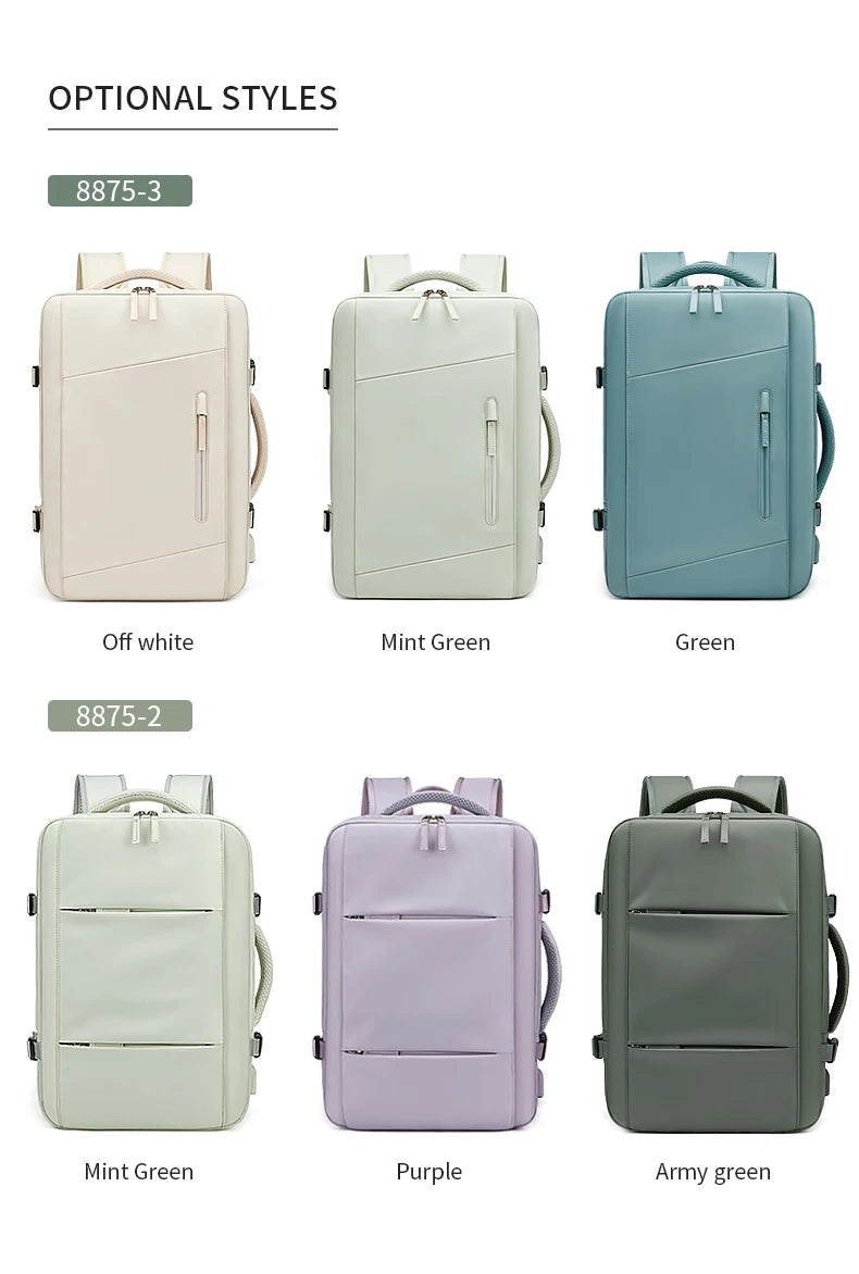 Travel Backpack For Men Expanded 39L hiking Business Laptop Backpack For Women USB charging 17 inch waterproof school Backpack