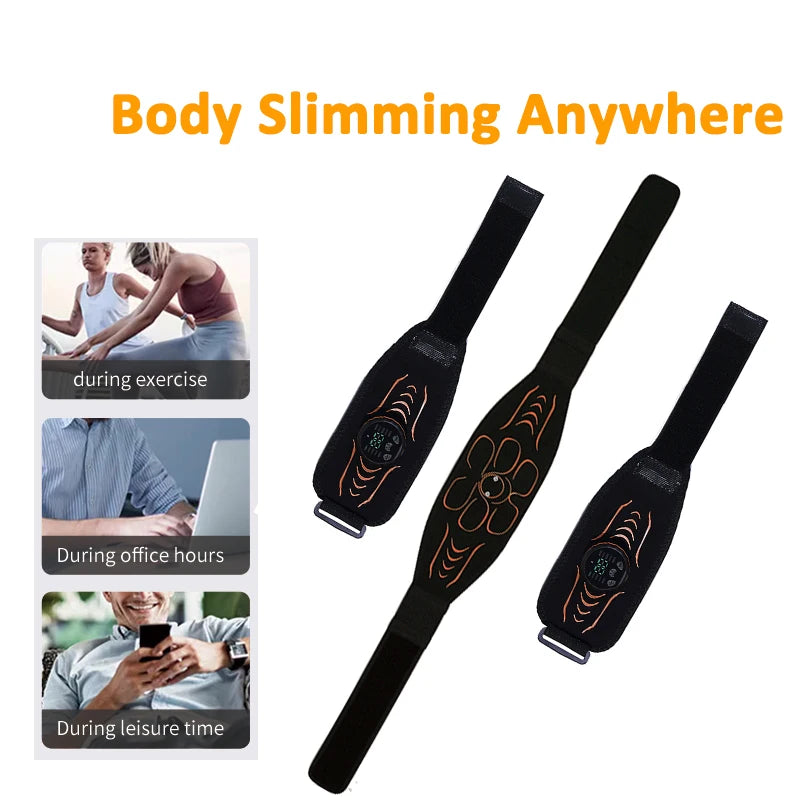 Abdominal Massager Waist Belt Muscle Toner Smart Abdominal Muscle Trainer for Arm Leg Workout Training Fitness Massage Equipment