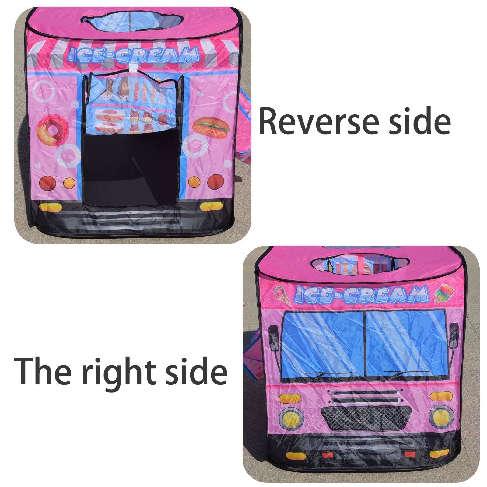 Children'S Indoor Ice Cream, Car Tent Toys, Playhouse Princesses, Boys and Girls, Game House, Folding Ocean Ball Pool