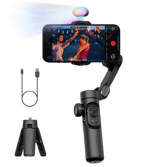 AOCHUAN Smart XE 3-Axis Handheld Gimbal Stabilizer for Smartphone Iphone Android Face Tracking Tiktok Vlog Live Streaming