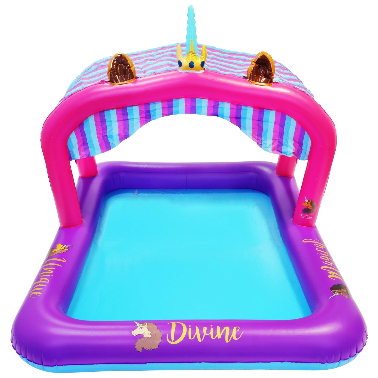 Canopy Pool – Inflatable Pool – Kiddie Pool – Girls – Purple/Pink