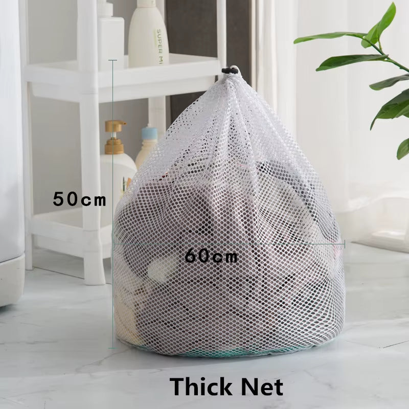 Drawstring Washing Machine Laundry Bag Underwear Bra Socks Wash Net Large Capacity Clothes Storage Pouch Mesh Dirty Laundry Bags