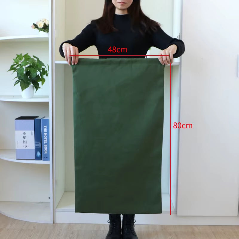 Heavy Duty Large Moving Bags Thickened Canvas Dust-Proof Drawstring Storage Pouch Bag Durable Clothing Blanket Quilt Storage Bag