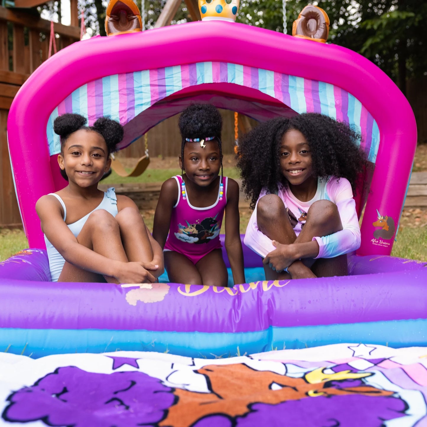 Canopy Pool – Inflatable Pool – Kiddie Pool – Girls – Purple/Pink
