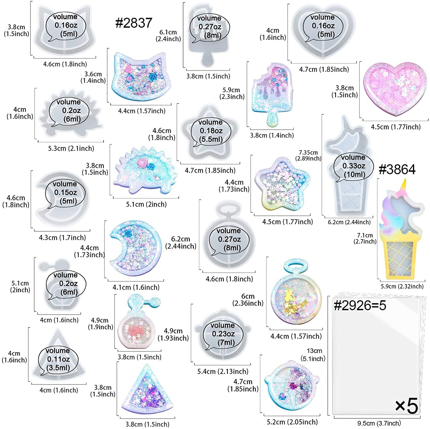 Moldes De Silicona Para Llaveros Colgantes Joyeria Resina Epoxi Manualidades
