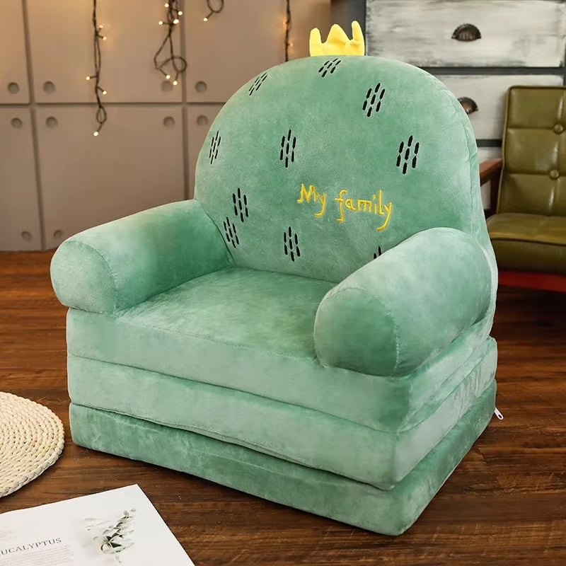 Sofas Children Sofa Cute Cartoon Lazy Folding Small Sofa Bed Girl Princess Baby Toddler Dual-Purpose Child Seat Sofas Princess