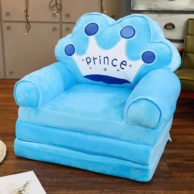 Sofas Children Sofa Cute Cartoon Lazy Folding Small Sofa Bed Girl Princess Baby Toddler Dual-Purpose Child Seat Sofas Princess
