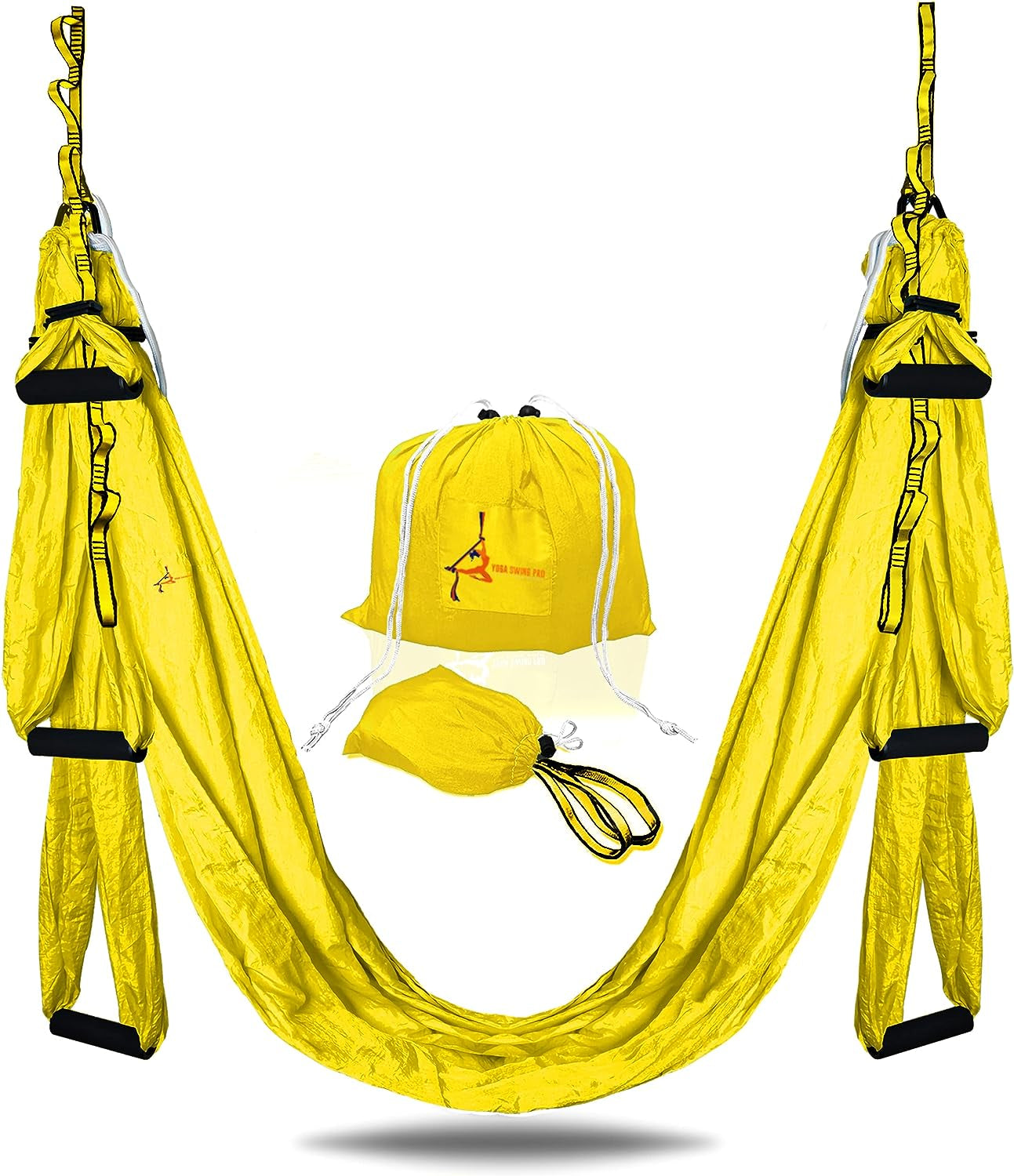 Premium Aerial Hammock anti Gravity Yoga Swing Kit - Acrobat Flying Sling Set for Indoor and Outdoor Inversion Therapy