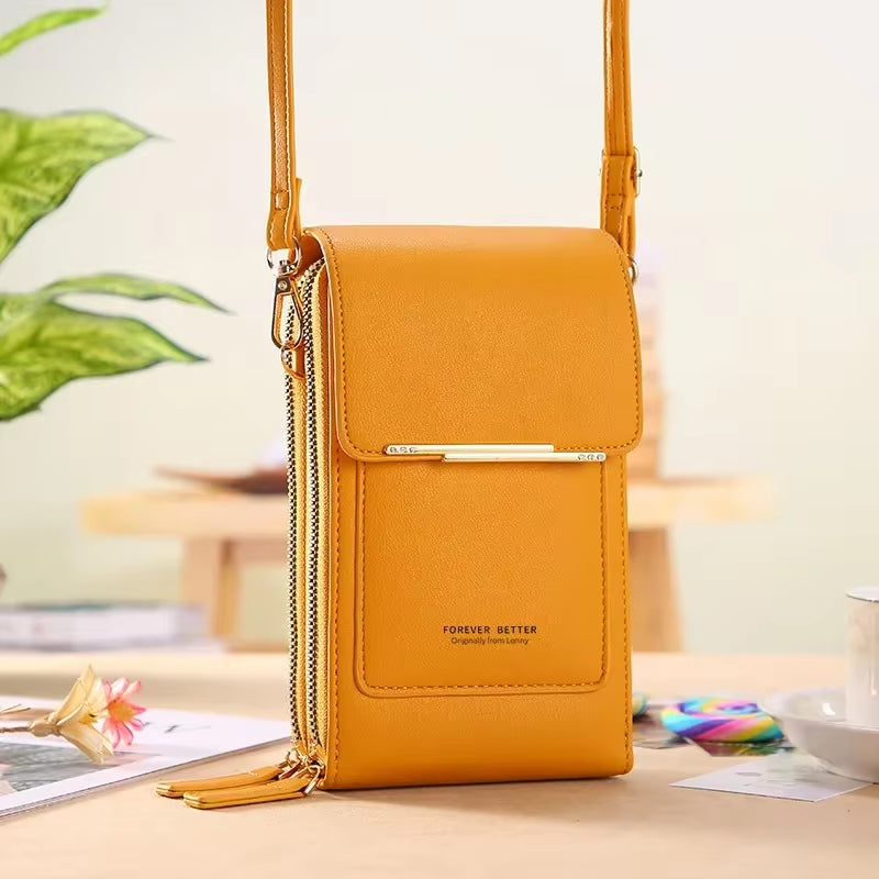Women Bag Soft Leather Wallets Case Touch Screen Cell Phone Purse Crossbody Shoulder Strap Handbag for Female Cheap Women'S Bags