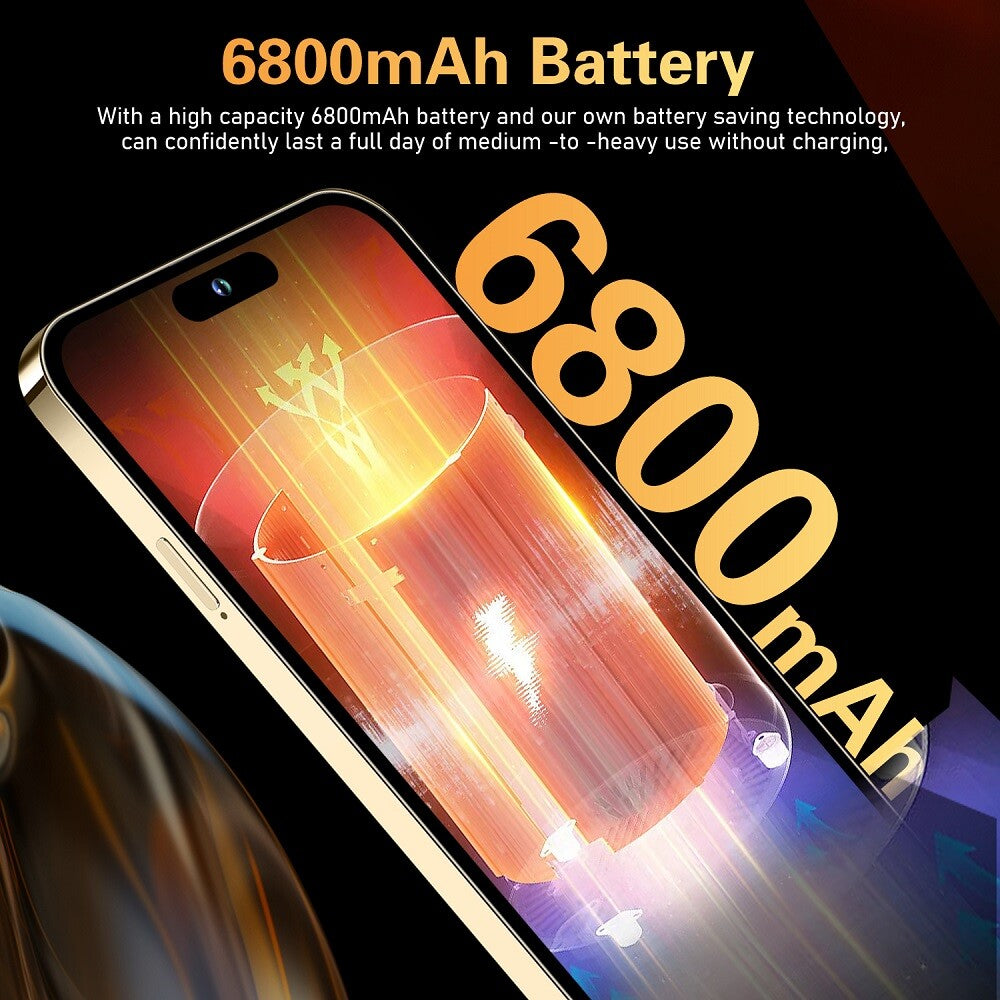 I15 Pro Max Global Unlocked Smartphone 128GB Android13 Dual SIM Cheap Cell Phone